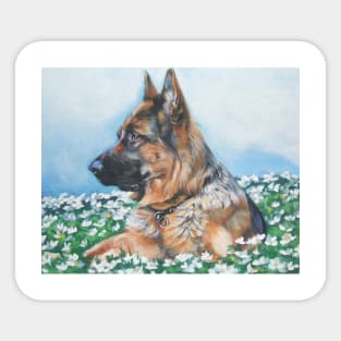 German Shepherd Fine Art Painting Sticker